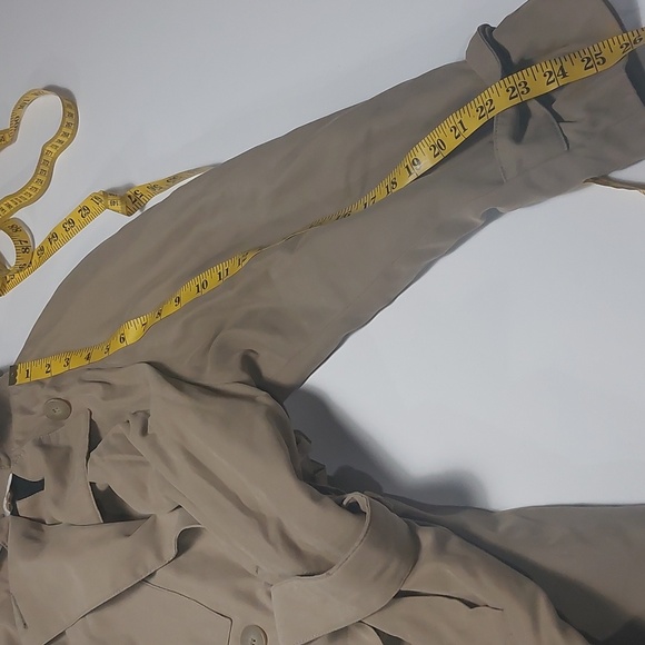 NEW YORK HARBOR From ANDREA Vintage Trench Coat Size 8P. - Picture 12 of 15